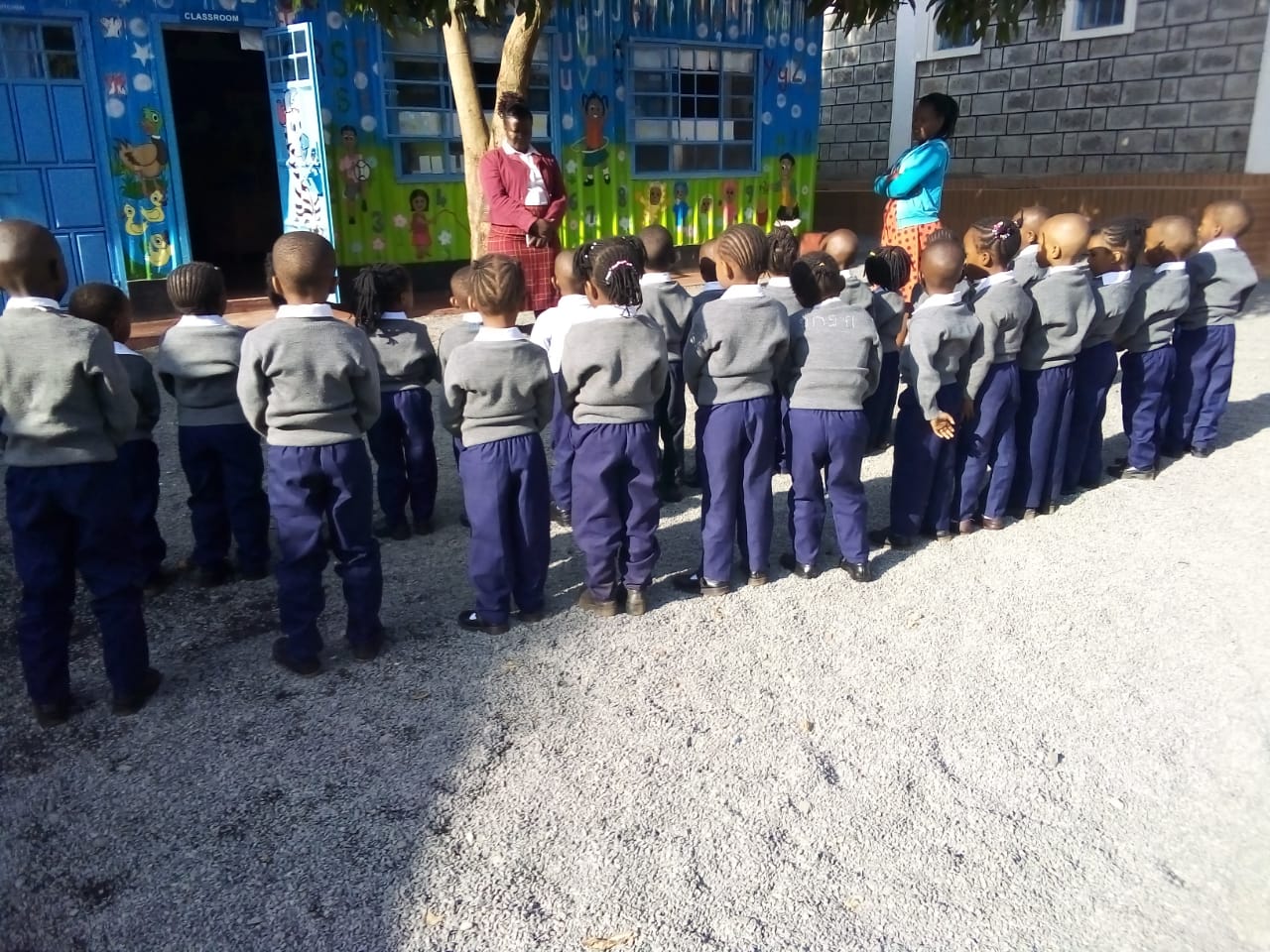 Children during assembly